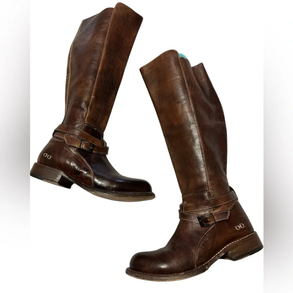 Bed Stu Brown Bristol Cobbler Series Knee High Riding Boots size 7 - Picture 1 of 16